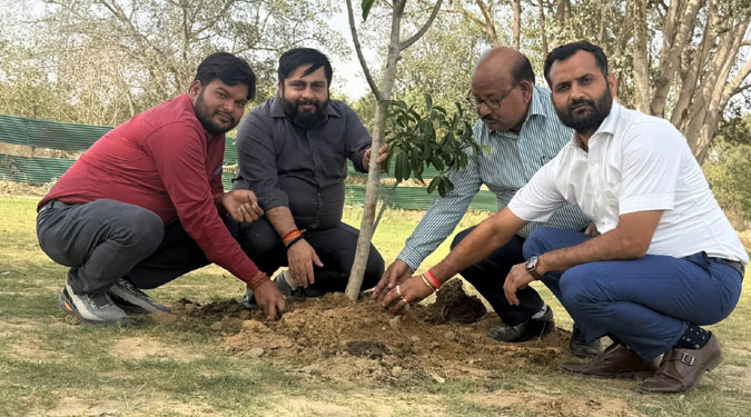 Tree Plantation Drive Organized at Amrawati Sports City on Earth Day