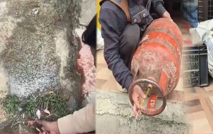 Vidisha में ग्राहक के साथ धोखा, LPG सिलिंडर से निकला पानी