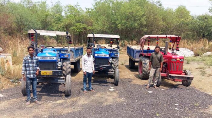 रेत माफिया पर प्रशासन का शिकंजा, 9 वाहन जप्त
