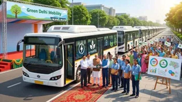 दिल्ली में इलेक्ट्रिक बसों का बेड़ा 5000 पार, 2028 तक होंगी 13000 बसें