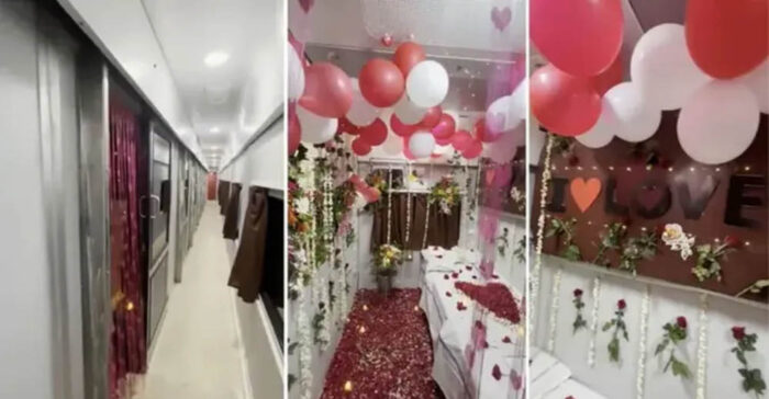 वायरल हुआ ट्रेन का ‘सुहागरात कोच’, 1AC की सजावट पर रेलवे सख्त, TC पर गिरी गाज