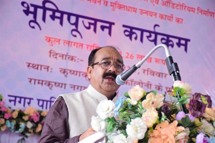 विधानसभा अध्यक्ष डॉ. रमन सिंह एवं उप मुख्यमंत्री  अरूण साव ने किया विभिन्न विकास कार्यों का भूमिपूजन